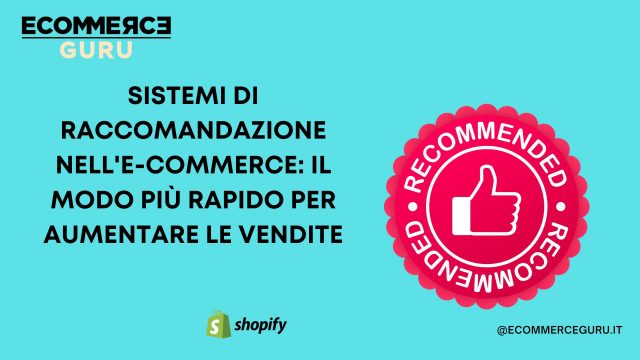 raccomandazione ecommerce vendite